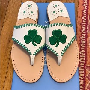 NWT Jack Rogers Shamrock Sandals size 8.5 ☘️☘️☘️